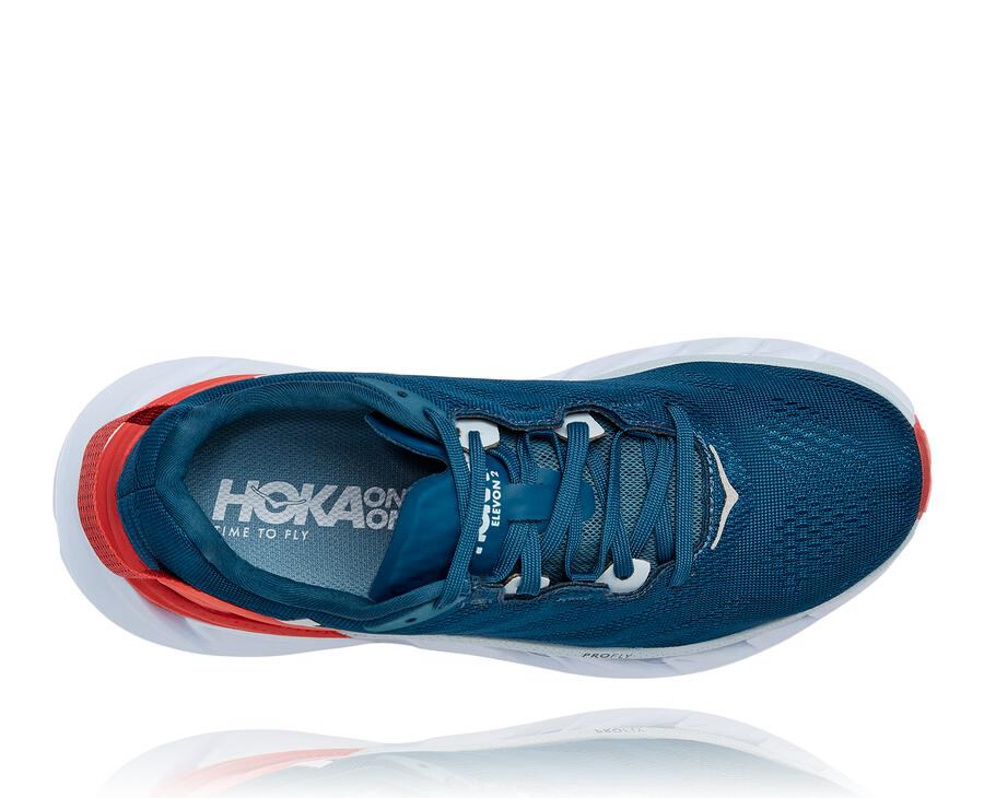 Tenis Hoka One One Feminino Azul Marinho/Branco - Elevon 2 - 364-ILKXYD